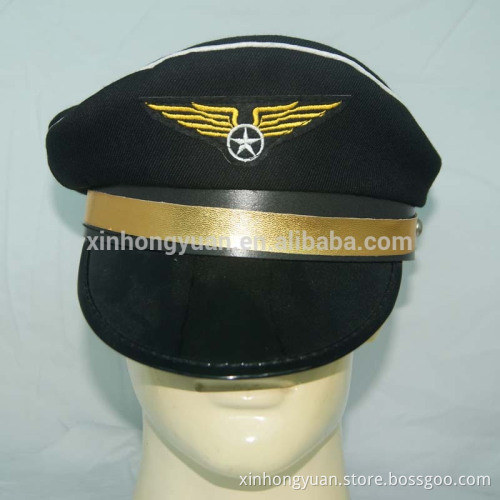 cheap cotton material custom pliot cap in wholesale